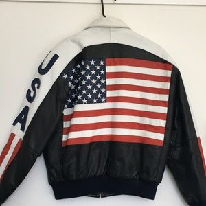Phase 2 Vintage USA Leather Bomber Jacket